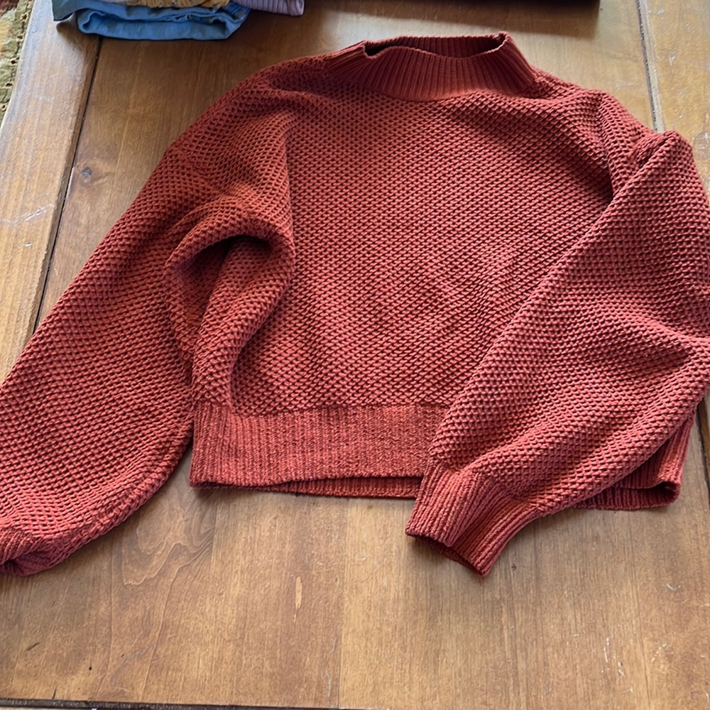Chunky rust colored Hollister sweater. Worn once.